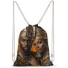 SMAZDFXX Zaino con coulisse Amoris Couple Ancient King Queen per sport e palestra, borsa a tracolla in tela per uomo e donna