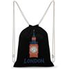 SMAZDFXX Zaino Ben Ben London in tela divertente con coulisse, borsa sportiva da palestra con coulisse per uomo e donna