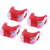 JEWEDECO Set 4 Pezzi Fanalini Posteriori Bici LED Rosso in Silicone per Mountain Bike Batterie Cr2030 per Casco e Reggisella