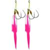 Vootnifig Ami da pesca in mare, in acciaio inox con gonna in silicone e punta spinata, resistenti all'acqua salata, rosa (2)