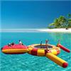 Generic Trampolino gonfiabile con scivolo e borsa per saltare, piattaforma di gioco galleggiante per laghi, piscine e sport acquatici