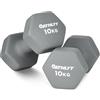 Athlyt Set di 2 manubri in neoprene, 2 x 1 kg, Grigio - Fitness e allenamento a casa