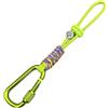 Drawup Moschettone a forma di D con corda intrecciata per bottiglia d'acqua, clip a scatto leggera in lega di alluminio per attrezzatura da campeggio ed escursionismo, 21 cm (verde)