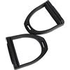 lyrlody Staffe per Cavallo, Estribos Equestri, 2 Pezzi, Plastica Ad Alta Resistenza, Antiusura, Antiurto, Facile Installazione, con Gomma Antiscivolo Nera per Attrezzatura Equina (Piccola)