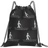 Generic Zaino con Coulisse White Cane Safety Day Awareness Day Borsa con Coulisse Leggero Drawstring Backpack Impermeabile Sacchetta Sportiva per Spiaggia Scuola Viaggi