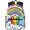 ybhgvc Rainbow Clouds Raindrop 1 Print Unisex Leggero Impermeabile Casual Zaino per i pendolari quotidiani Viaggi del fine settimana