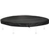 Vilgftyiet Copertura a molla nera - Heavy Duty Oxford 210D impermeabile protezione UV protezione di sicurezza bordo guardia per telaio rotondo 91 x 91 cm