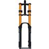 NIKANXIA Forcella pneumatica per Mountain Bike 26/27,5/29 Pollici, 180 mm Escursione, Doppia Corona, Perno Passante 15x100/110 mm, canotto Dritto 1-1/8, bloccaggio Manuale e Freno a Disco