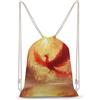 SMAZDFXX Zaino con coulisse Phoenixsbird Castle, borsa sportiva da palestra in tela per uomo e donna