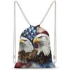 SMAZDFXX Eg-gles con bandiera americana Zaino con coulisse Borsa sportiva da palestra Borsa a tracolla in tela per uomo e donna