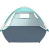 Glymnis Tenda da Spiaggia Portatile con Cerniera, UPF 50+, 2-4 Persone | Chiusura Cerniera Completa, Facile Montaggio, Leggera Portatile