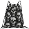Generic Zaino con Coulisse Skull 04 Sacchetta Sportiva Grande capacità Borsa con Coulisse Leggero Sacca da Palestra per Spiaggia Unisex Vacanze