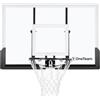 OneTeam Tavola da basket, dimensioni 122 x 82 cm, colore nero, con rete in nylon e cestino in acciaio da 45 cm, materiali di costruzione durevoli