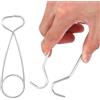 Agatige Set da 2 Ganci appendi-pentola da Campeggio in Acciaio Inossidabile, 6x4,8x1,7 Pollici, con Testa a Forma di Bocca di Pesce e Ganci sfalsati per Bottiglie d'Acqua da Utilizzare con