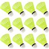 SJUNJIE Set da 18 palline da badminton in nylon per allenamento sportivo | Palline da volo gialle con elevata stabilità, palle da badminton per interni ed esterni, sport, allenamento, principianti