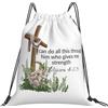 Generic Zaino con Coulisse Jesus 07 Sacca da Palestra Leggero Drawstring Backpack Resistente Sacchetta Sportiva per Spiaggia Unisex Scuola