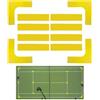 Generic Pickleball Mini Campo da tennis a forma di L 27,5 x 27,5 cm | Creazione di set di pennarelli Coûrt Creazione | sportivi fitness portatili antivento per allenamento badminton