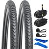 YunSCM 2PCS Pieghevole 28 Pollici pneumatici 28x1.60 700x40C ETRTO 42-622 Plus 2PCS 700C Camera d'aria AV48mm Valve compatibile Bicicletta 700x38C 700x40C 700x42C copertoni e Camera d'aria