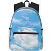 ybhgvc Blue Sky White Cloud Print Unisex Leggero Impermeabile Zaino Casual Per Gli spostamenti Quotidiani Viaggi Weekend