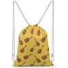 SMAZDFXX Zaino con coulisse a tema chitarre, borsa sportiva da palestra, borsa a tracolla in tela per uomo e donna