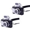 Opemg 2Pc Nero Scala 1:4 Mini Camera Prop Ornamento Modello di Macchina Fotografica Vintage, Puntello Della Macchina Fotografica Vintage, Telecamera in Miniatura, Telecamera Prop, Mini Camera Digitale
