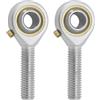 SG Store 2 Pz M8x1.25 Cuscinetto A Snodo Sferico Giunto A Rosetta POS8 Connettore Filettato Maschio Sinistro Giunto Autolubrificato Cuscinetto Con Dadi Di Bloccaggio