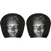 FILOEEX Confezione da 2 coperture per poggiatesta auto con faccia spaventosa, proteggitesta per sedile con faccia fantasma horror, divertenti accessori per auto di Halloween, decorazione universale