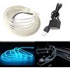Balabaxer Tubo flessibile per luce al neon USB EL-Wire, 3 m/9,8 FT DC 5 V, per interni auto, illuminazione decorativa gap.