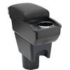 OYHCM Bracciolo Centrale per Renault Dacia Duster I 2010-2015, Doppio Scomparto, Pelle Nera, Facile da Installare, Accessorio Auto Personalizzato