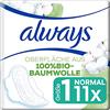 Always Ultra Cotton Protection Normal (misura 1) Legatura con ali e superficie in 100% cotone biologico, 11 pezzi