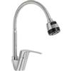GC GLOBALCOMMERCE Rubinetto Miscelatore Alto per Lavabo e Lavello Cucina Girevole a 360° | Rubinetto Cromato in Acciaio Inox con Getto Regolabile