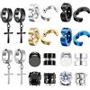 TUPARKA 10 paia di orecchini magnetici unisex in acciaio inossidabile con clip su orecchini senza piercing orecchini zirconi per le donne