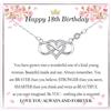 VOSAP 13° 16° 18° compleanno regalo per ragazze, collana con cuore infinito 13 16 18 anni regali per ragazze, regalo unico per 13° 16° 18° compleanno per figlia, nipote, sorella, 16 inches, Zirconia