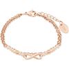 s.Oliver Bracciale in Acciaio inox da Donna, con vetro, 16+4 cm, Rosé, Infinity, Fornito in confezione regalo