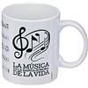 Mopec G297.2 Tazza in ceramica Spartito musicale CAT, 330 ml