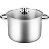 VIER- OI16 Pentola in acciaio inox 18/10 da 16 cm di diametro x 16 cm di altezza