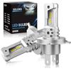 XELORD H4 LED Lampadine Auto 6500K Bianco Freddo,50W 10000LM - Fari Anteriori Alta Luminosità,300% Più Luminoso delle Alogene,Plug and Play,2 Pezzi