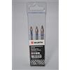 Wuerth Würth Porcelain Stoneware - Set di 3 punte in poligono da 6 a 8 - 10 mm, zebra