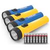 Eveready Torce a LED (confezione da 4), torce luminose per emergenze e attrezzatura da campeggio, luce flash con batterie AA incluse, blu/giallo (confezione da 4)