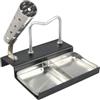 LVYXON Supporto per saldatore a doppio rack in metallo per FX-600 FX-601 per cruscotto, organizer stabile per stazione di saldatura per riparazioni elettroniche, progetti fai da te, 110 x 110 x 130 mm
