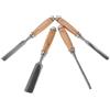 TEHAUX Kit 4 Pezzi Scalpelli per Intaglio Legno Lama Semicircolare e Piatta, Utensili in Acciaio per Intaglio Dettagliato e Lavorazione Legno, per Falegnameria e Incisione