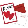 LINA OFFICINE GRAFICHE CREATIVE Biglietto auguri per san valentino formato 17 x 12 con la scritta TIA MO