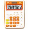 Alevar AVC Calcolatrice da Tavolo 12 Cifre, Formato 86x117x25 mm, Big Digit, Doppia Alimentazione, Colore Arancio