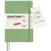 LEUCHTTURM1917 Agenda settimanale e taccuino, Puntinato, A5, Sage | copertina rigida, edizione tedesca, 144 pagine, senza acidi, vacanze scolastiche, panoramica di 3 anni