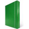 Euro-Cart Cartellina Portadocumenti con Elastico Piatto 7 Pezzi Dorso 8cm Cartellina 3 Lembi Rigida con Elastico in Cartone Plastificato Lucido per Ufficio, Scuola o Studio Made in Italy Verde