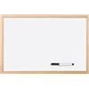 Alevar Lavagna Bianca Cancellabile a Secco con Cornice in Legno e Pennarello 40 x 30 cm