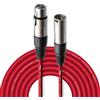 Stagg - Presa Microfono di Alta Qualita XLRf to XLRm, 6m, Rosso