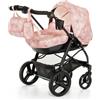 M MOLTO MOLTO - Passeggino per Bambole Bella 2 in 1 con navicella staccabile e manubrio regolabile, carrello portagiochi con capottina, borsa fasciatoio e cestino, per bambole fino a 53 cm, +3 anni