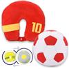 #sbabam Travel Football, Cuscino da Viaggio Bambini Morbido che Diventa Maxi Pallone da Calcio Peluche - Cuscino Aereo, Macchina e Treno Comodo, Palla da Calcio Bambino, Travel Pillow +3 Anni, Rosso