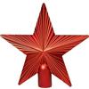 Heitmann Deco - Puntale per Albero di Natale, in plastica, Rosso, 20 x 19 cm